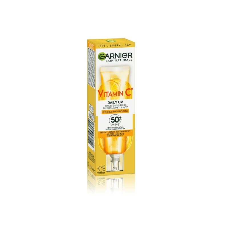 GARNIER Skin Naturals Fluid rozświetlający Vitamin C Daily UV SPF50+ - Invisible 40ml