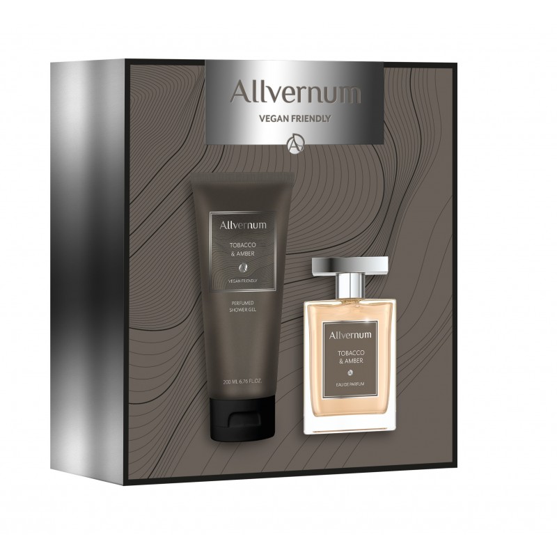 Allvernum Men Zestaw prezentowy Tobacco & Amber (woda perf.100ml+żel pod pr.200ml) 1op.