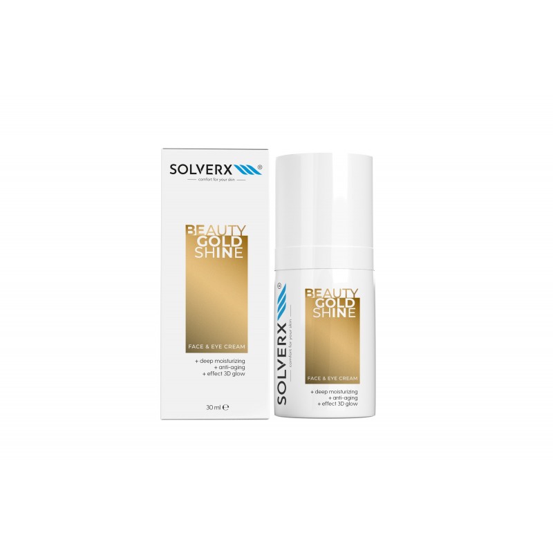 SOLVERX Face & Eyes Cream Krem na twarz i pod oczy Beauty Gold Shine 30 ml