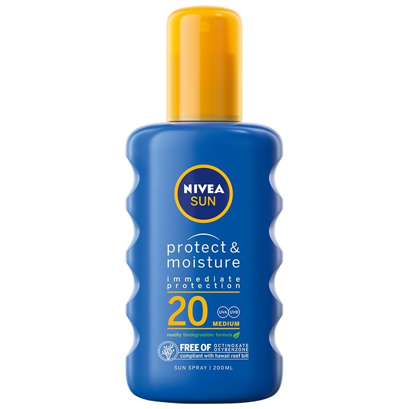 NIVEA Sun Balsam do opalania SPF 20 Protect&Moisture w sprayu 200 ml