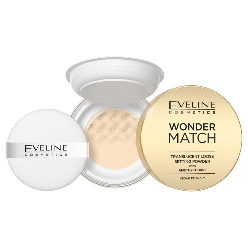 EVELINE Wonder Match Puder utrwalający z ametystowym pyłkiem 6 g