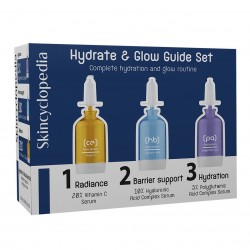 SKINCYCLOPEDIA Hydrate & Glow Guide Profesjonalna kuracja nawilżająca i dodająca blasku  3*15 ml