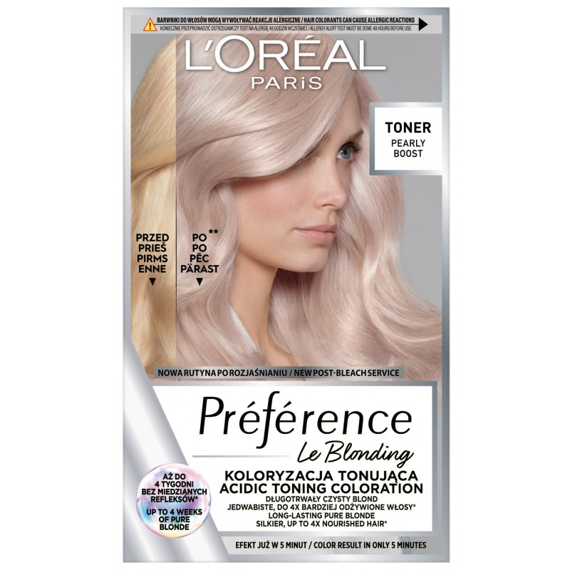 LOREAL Preference Le Blonding Toner koloryzujący do włosów blond - Pearly Boost 1op.