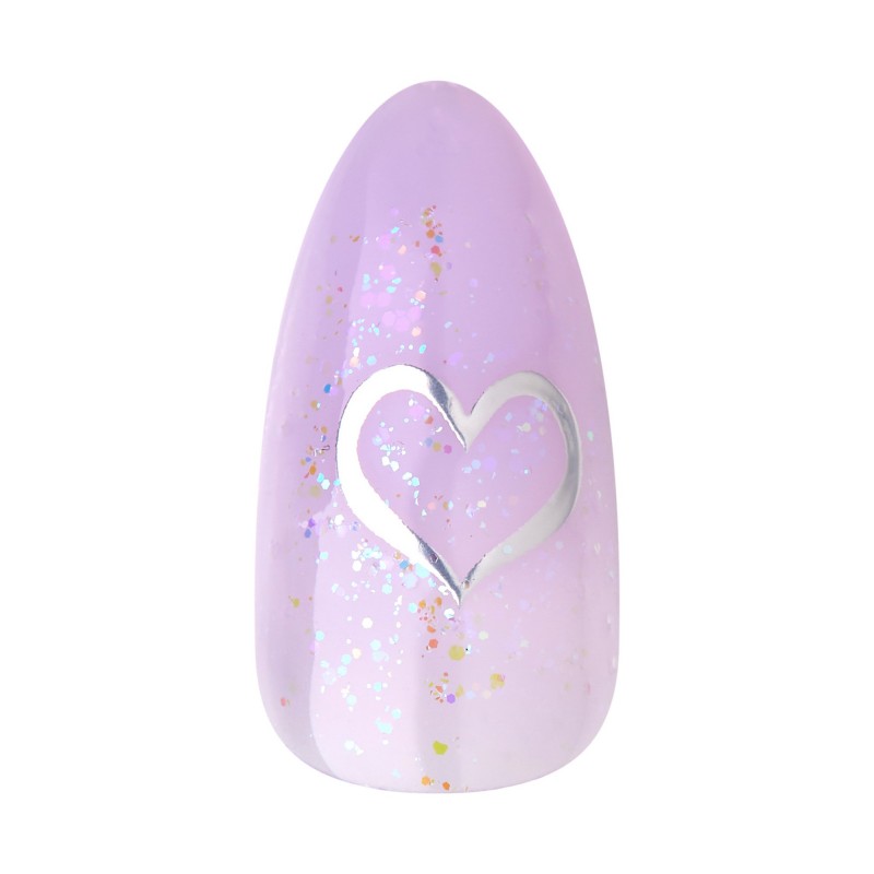 KISS Sztuczne paznokcie na klej Gel Fantasy Jelly, One Day Jelly, Purple, Medium Almond