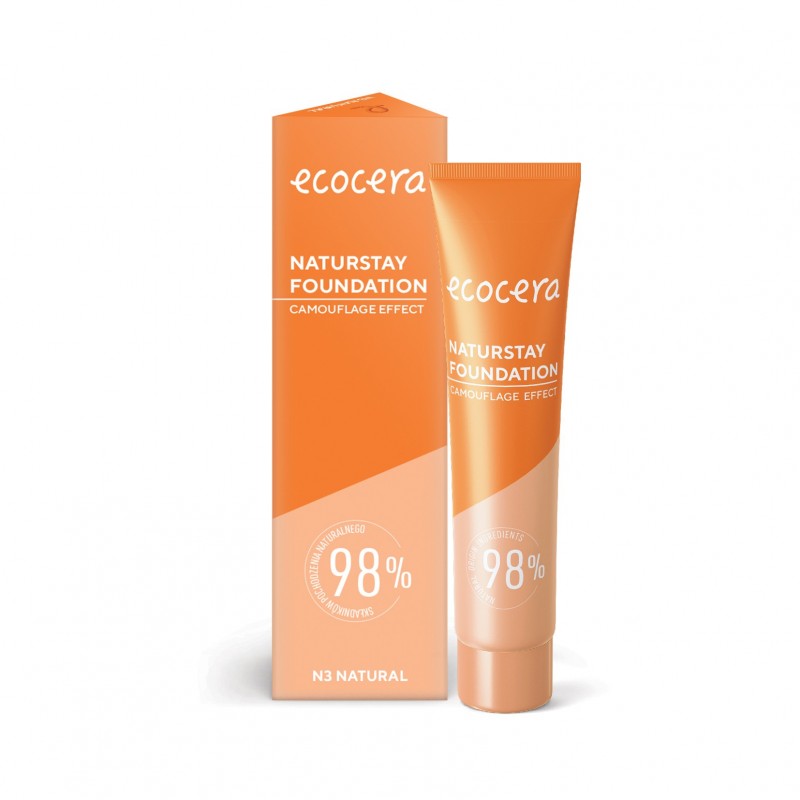 ECOCERA Naturstay Foundation Naturalny Podkład - efekt kamuflażu N3 Natural  30ml