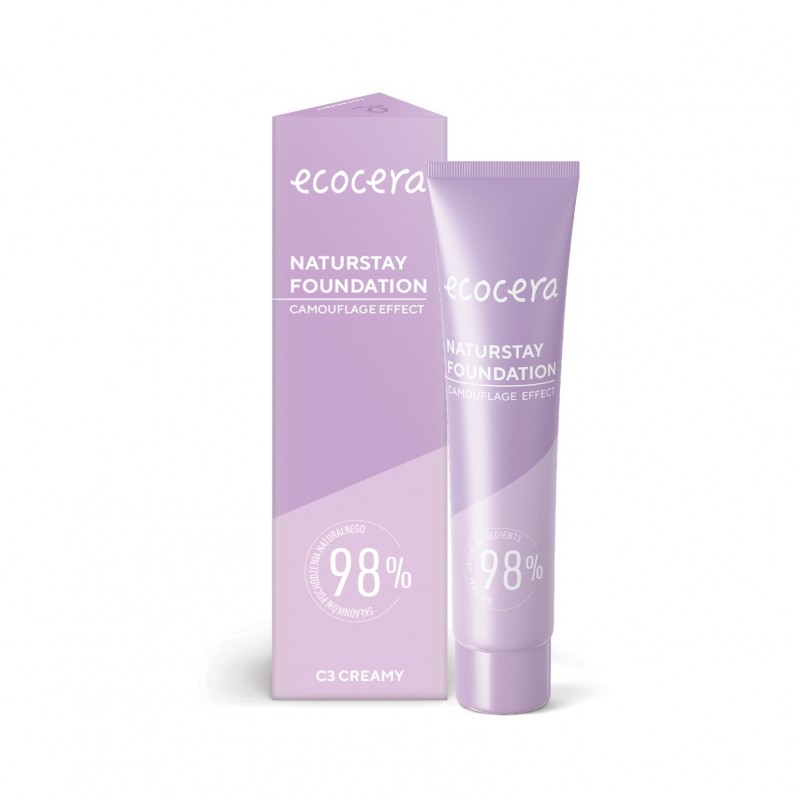 ECOCERA Naturstay Foundation Naturalny Podkład - efekt kamuflażu C3 Creamy  30ml