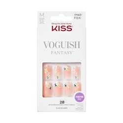 KISS Sztuczne paznokcie na klej Voguish Fantasy, 4 Wheel Drive, Nude, Medium Coffin