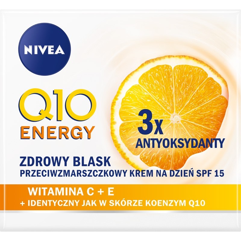 NIVEA Q10 Energy Przeciwzmarszczkowy krem na dzień SPF 15 - Zdrowy Blask 50 ml
