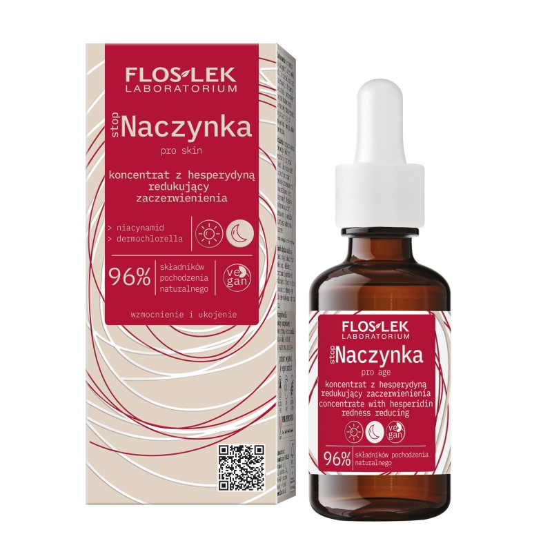 FLOSLEK Stop Naczynka Koncentrat z hesperydyną redukujący zaczerwienienia na dzień i noc 30ml