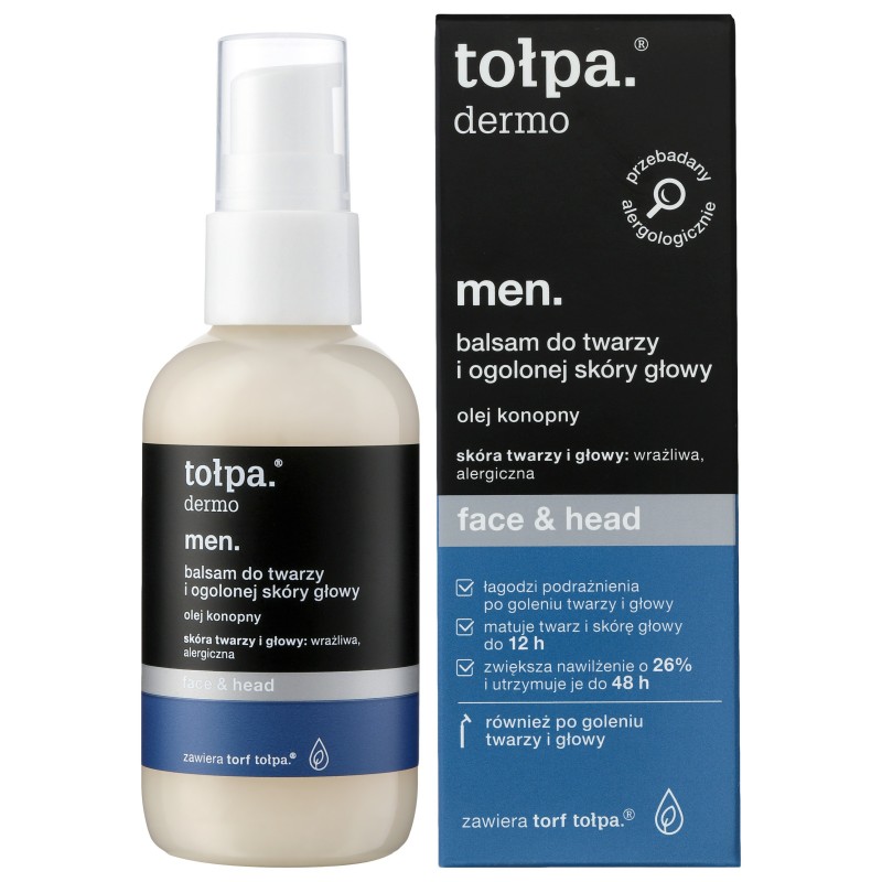 TOŁPA Dermo Men Balsam do twarzy i ogolonej skóry głowy Face & Head 75 ml