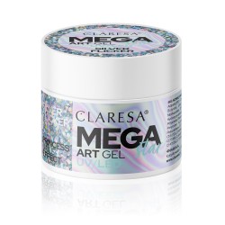 CLARESA N Żel do zdobień - Megastar Silver Flick 10 g
