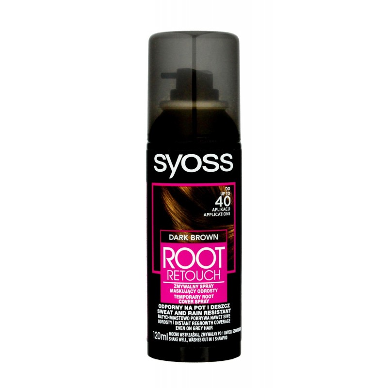 Syoss Root Retoucher Spray maskujący odrosty -  Ciemny Brąz  120ml