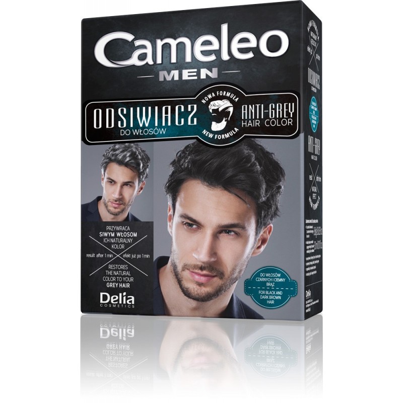 DELIA COSMETICS CAMELEO MEN Odsiwiacz dla mężczyzn do włosów czarnych i ciemny brąz