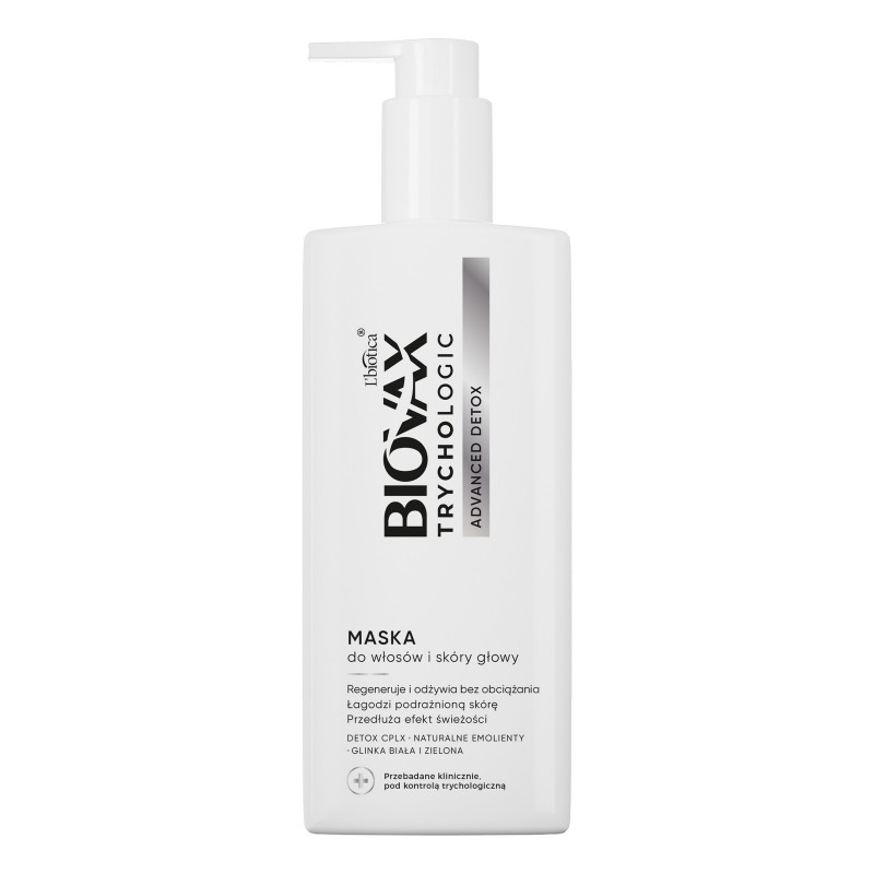 L`BIOTICA Biovax Trychologic Maska do włosów i skóry głowy Advanced Detox 200 ml