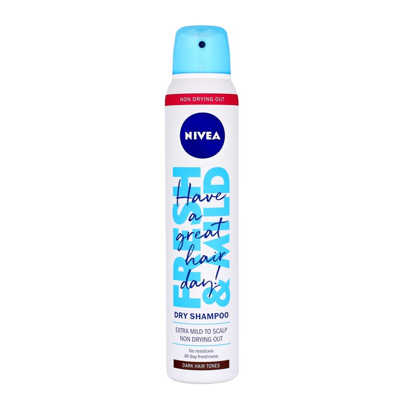 NIVEA Suchy szampon do włosów dla brunetek Dark Hair Fresh & Mild 200 ml