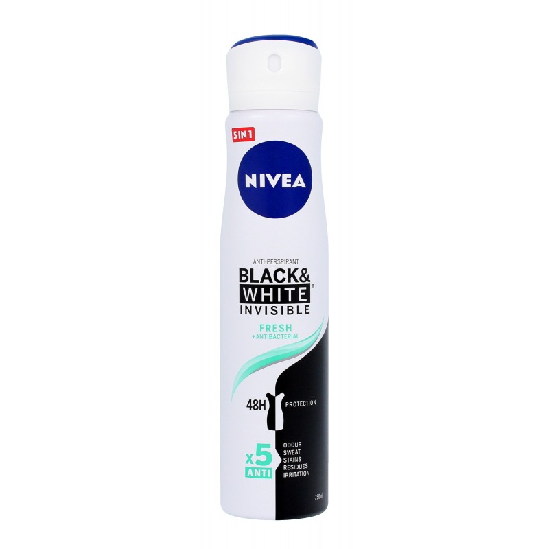 NIVEA Antyperspirant damski w sprayu Black & White Invisible Fresh 250 ml