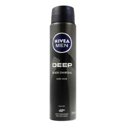NIVEA MEN Antyperspirant w sprayu Deep Black Charcoal 250 ml