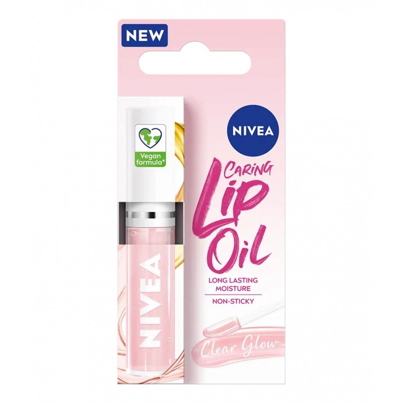 NIVEA Caring Lip Oil Pielęgnujący olejek do ust Clear Glow 5.5 ml