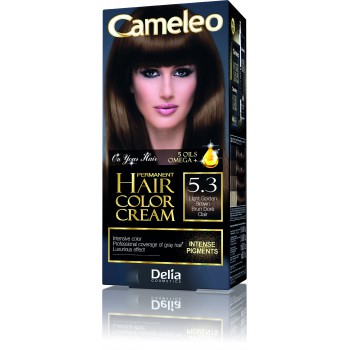 Delia Cosmetics Cameleo HCC Farba permanentna Omega+ nr 5.3 Light Golden Brown  1op.