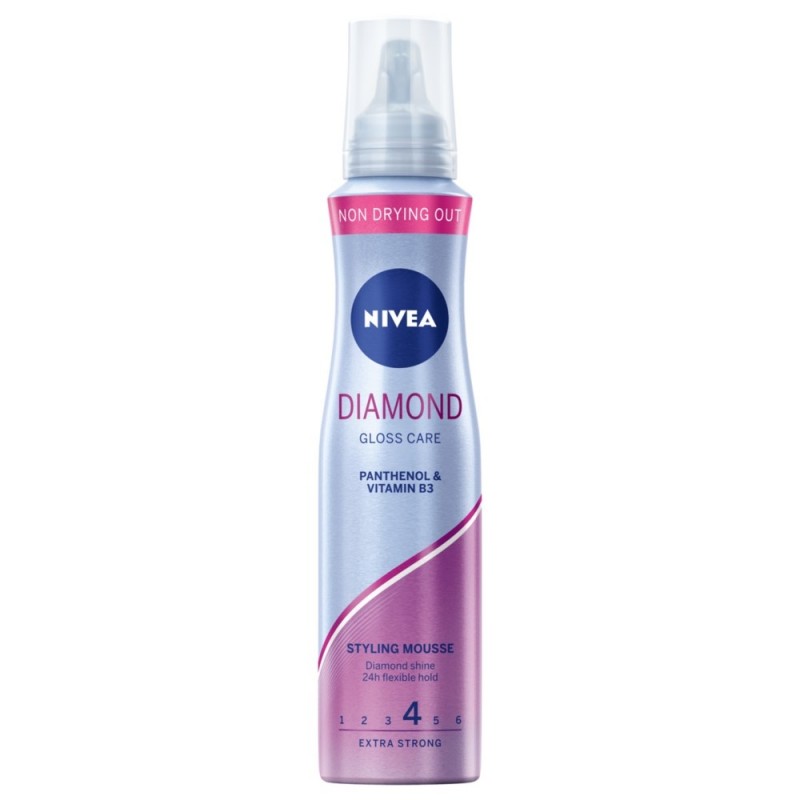 NIVEA Styling Pianka do włosów Diamond Gloss Care - ekstra mocna 150 ml