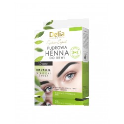 Delia Cosmetics Henna do brwi pudrowa 1.0 czarna 4g