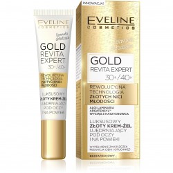 EVELINE Gold Revita Expert 30+/40+ Luksusowy złoty krem-żel ujędrniający pod oczy i na powieki 15 ml