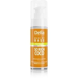 DELIA Make-up Base Wygładzająco-liftingująca wegańska baza pod makijaż So Rich Coco 30 ml