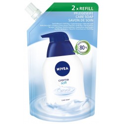 NIVEA Care Soap Pielęgnujące mydło w płynie z mleczkiem migdałowym Creme Soft - opakowanie uzupełniające 500 ml