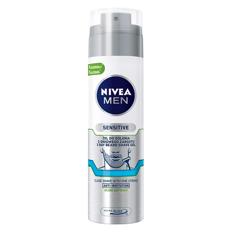 NIVEA MEN Żel do golenia 3-dniowego zarostu Sensitive 200 ml