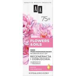 AA Flowers & Oils 75+ Krem przeciwzmarszczkowy na okolice oczu i ust - regeneracja i odbudowa 15ml