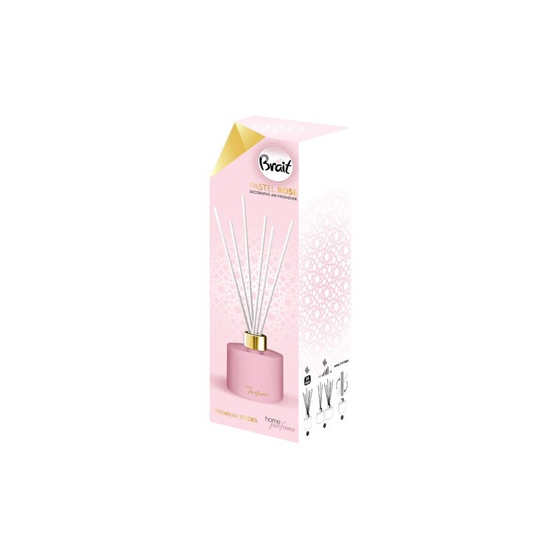 Brait Home Parfume Decorative Olejek zapachowy + patyczki Pastel Rose 100ml