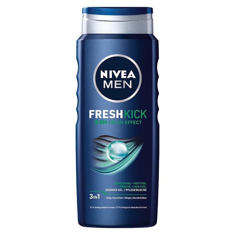 NIVEA MEN Żel pod prysznic 3w1 Fresh Kick 400 ml