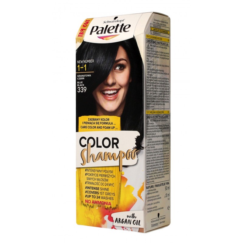 Palette Color Shampoo Szampon koloryzujący  nr 1-1 (339) Granatowa Czerń  1op.