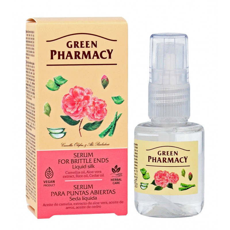 Green Pharmacy Serum na łamliwe końcówki włosów - jedwab w płynie 30ml