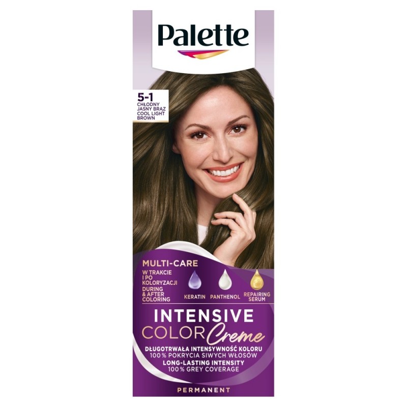 PALETTE Intensive Color Creme Krem koloryzujący nr 5-1 - chłodny jasny brąz  1op.