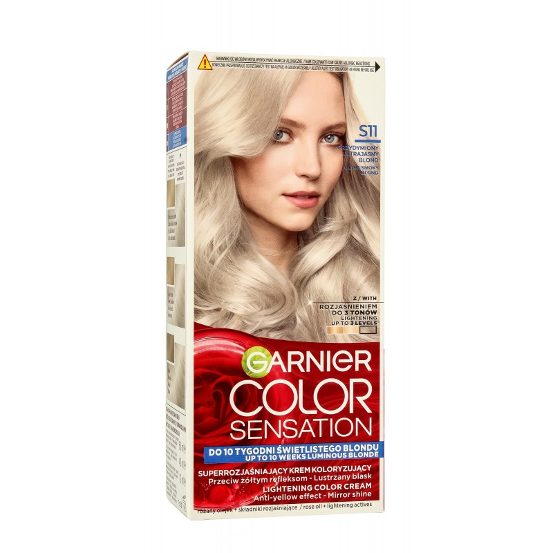 Garnier Color Sensation Krem koloryzujący S11 Ultra Smoky Blond - Przydymiony Ultrajasny Blond  1op.