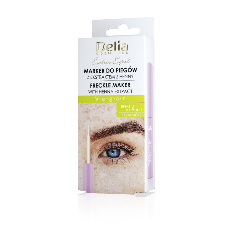 DELIA Eyebrow Expert Marker do piegów z ekstraktem z henny 4 ml