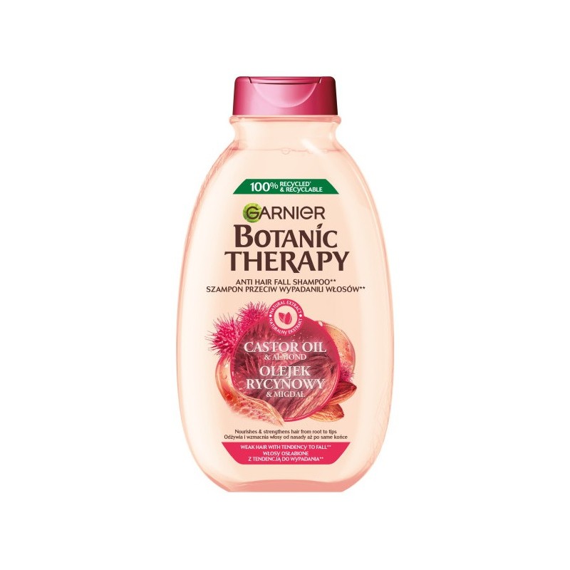 Garnier Botanic Therapy Olejek Rycynowy i Migdał Szampon do włosów osłabionych i łamliwych  400ml