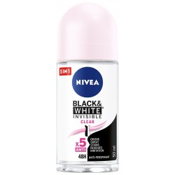 NIVEA Antyperspirant damski w kulce Black & White Invisible Clear 50 ml