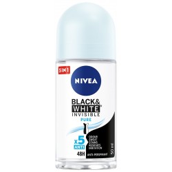 NIVEA Antyperspirant damski w kulce Black & White Invisible Pure 50 ml