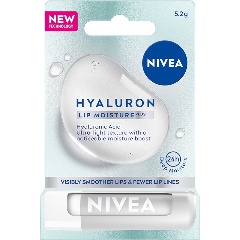 NIVEA Hyaluron Lip Moisture Plus Nawilżający balsam do ust - Transparent 5.2 g