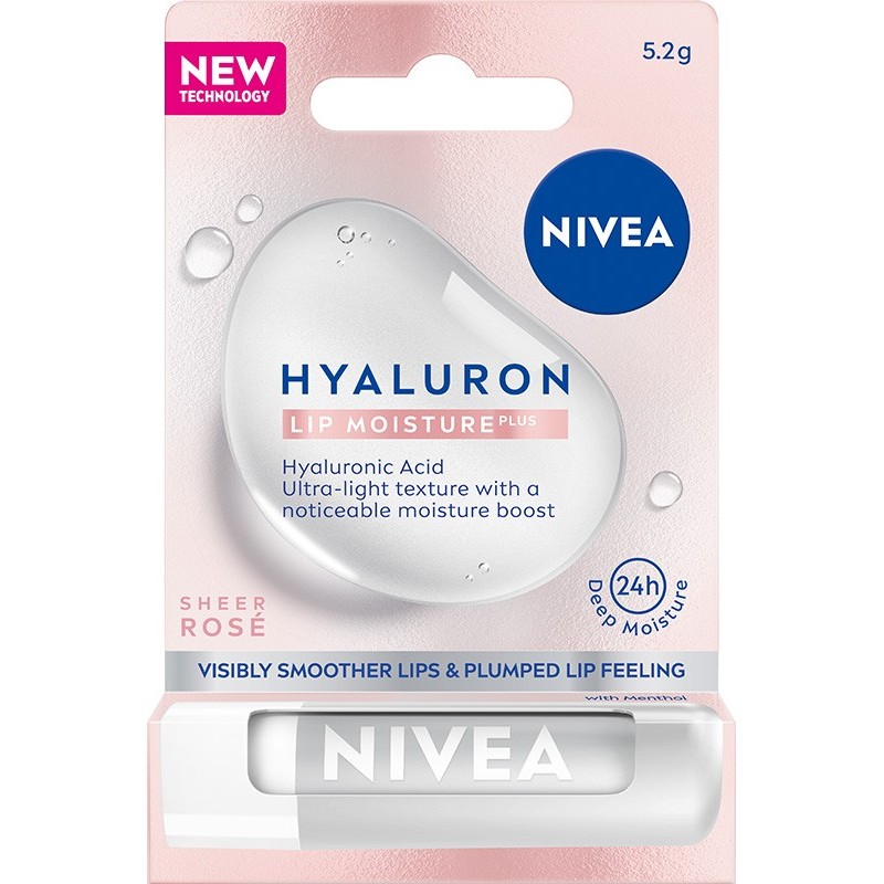 NIVEA Hyaluron Lip Moisture Plus Nawilżający balsam do ust - Sheer Rose 5.2 g