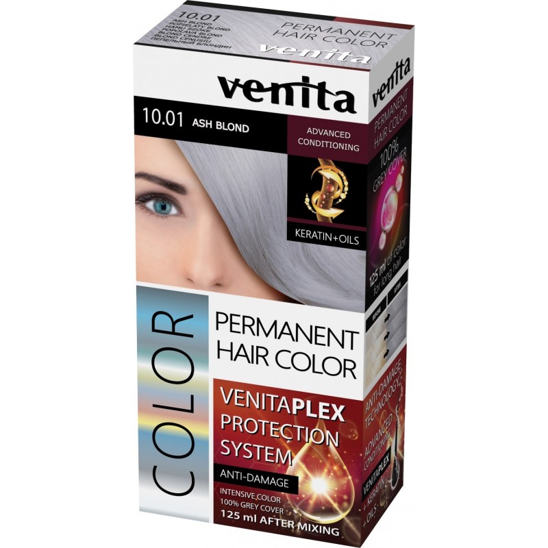 VENITA Color Farba do włosów Venita Plex nr 10.01 Ash Blond 1op.