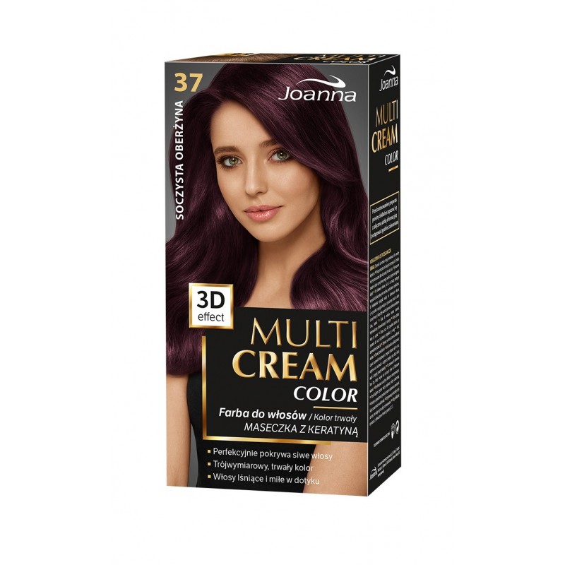 JOANNA Multi Cream Color Farba do włosów nr 37 Soczysta Oberżyna