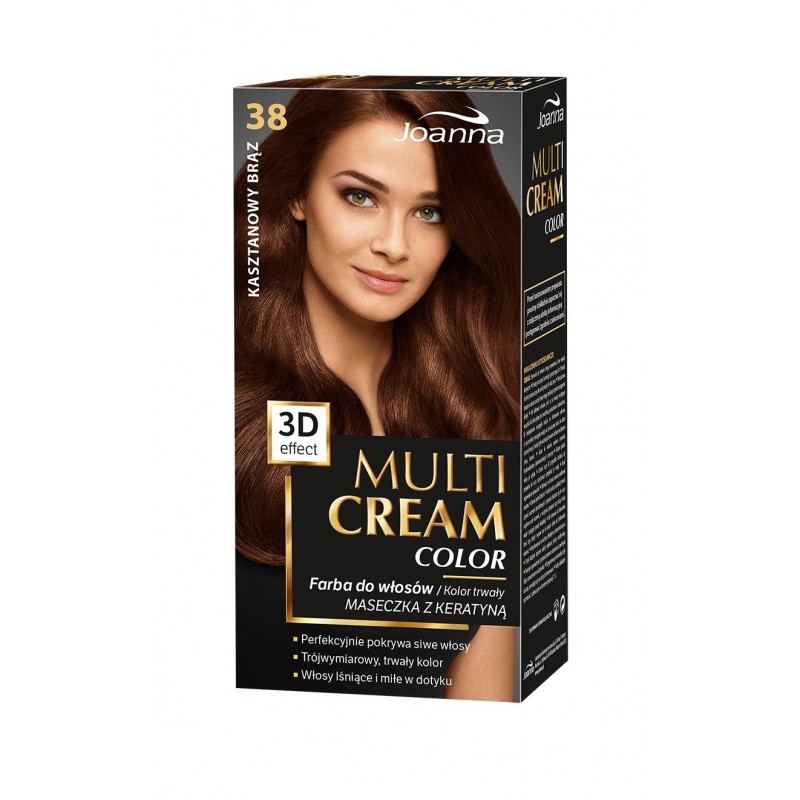 JOANNA Multi Cream Color Farba do włosów nr 38 Kasztanowy Brąz