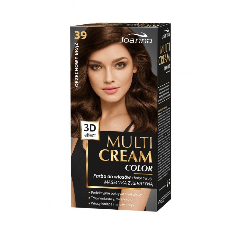 JOANNA Multi Cream Color Farba do włosów nr 39 Orzechowy Brąz