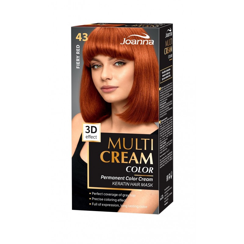 JOANNA Multi Cream Color Farba do włosów nr 43 Płomienny Rudy