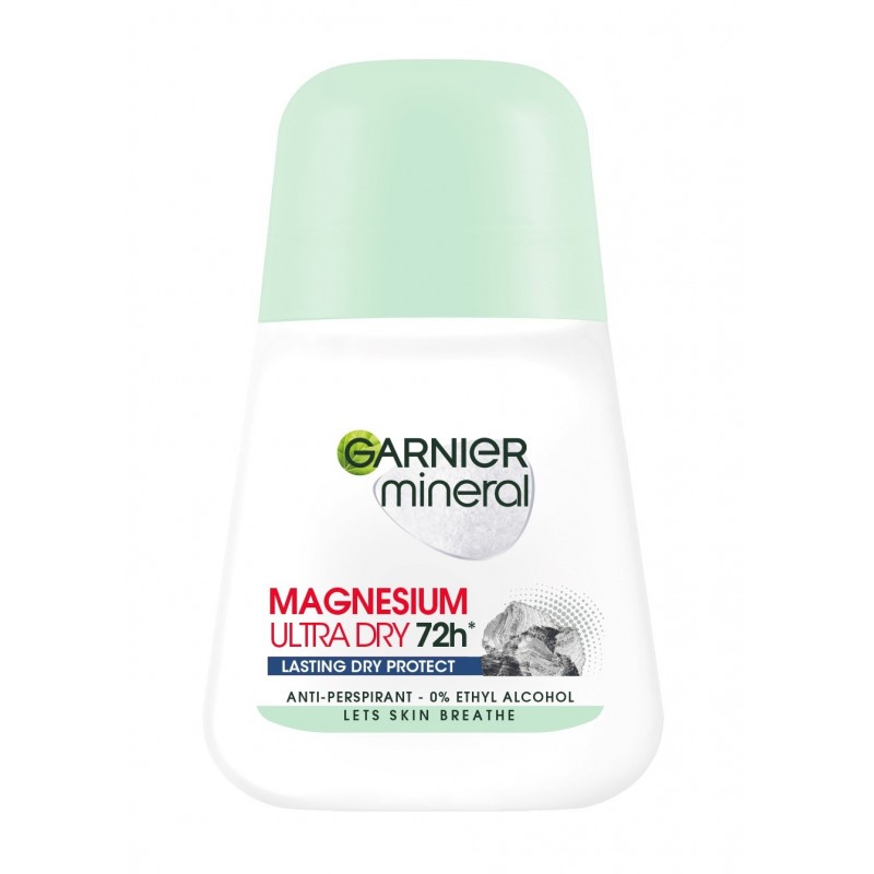 Garnier Mineral Dezodorant roll-on Magnesium Ultra Dry 72h - Lasting Dry Protect 50ml