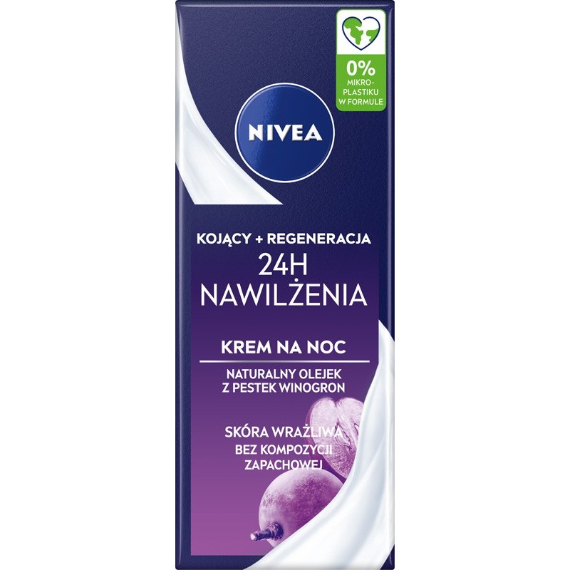NIVEA 24H Nawilżenia Kojąco-regenerujący krem na noc 50 ml