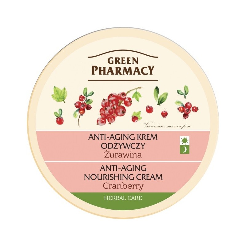 Green Pharmacy Herbal Cosmetics Krem do twarzy przeciwstarzeniowy z żurawiną  150ml